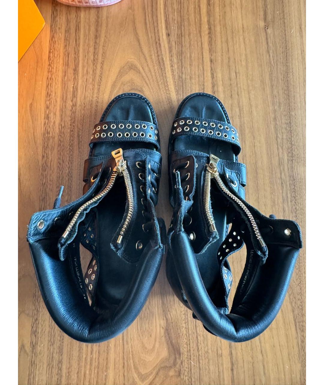 BALMAIN Черные кожаные сандалии, фото 3