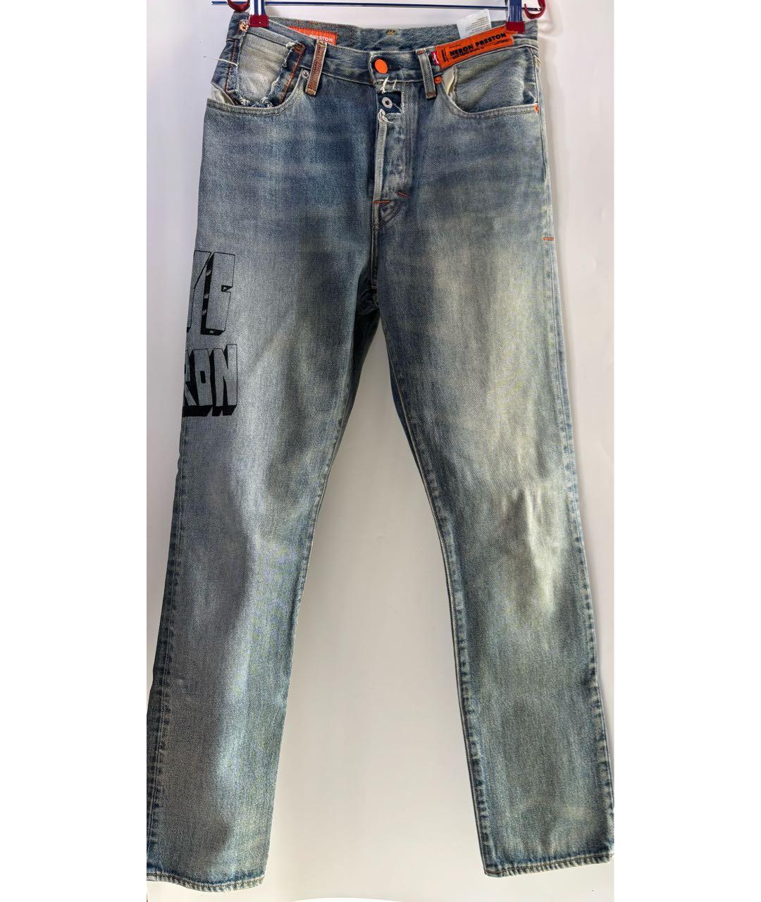 HERON PRESTON Синие прямые джинсы, фото 7