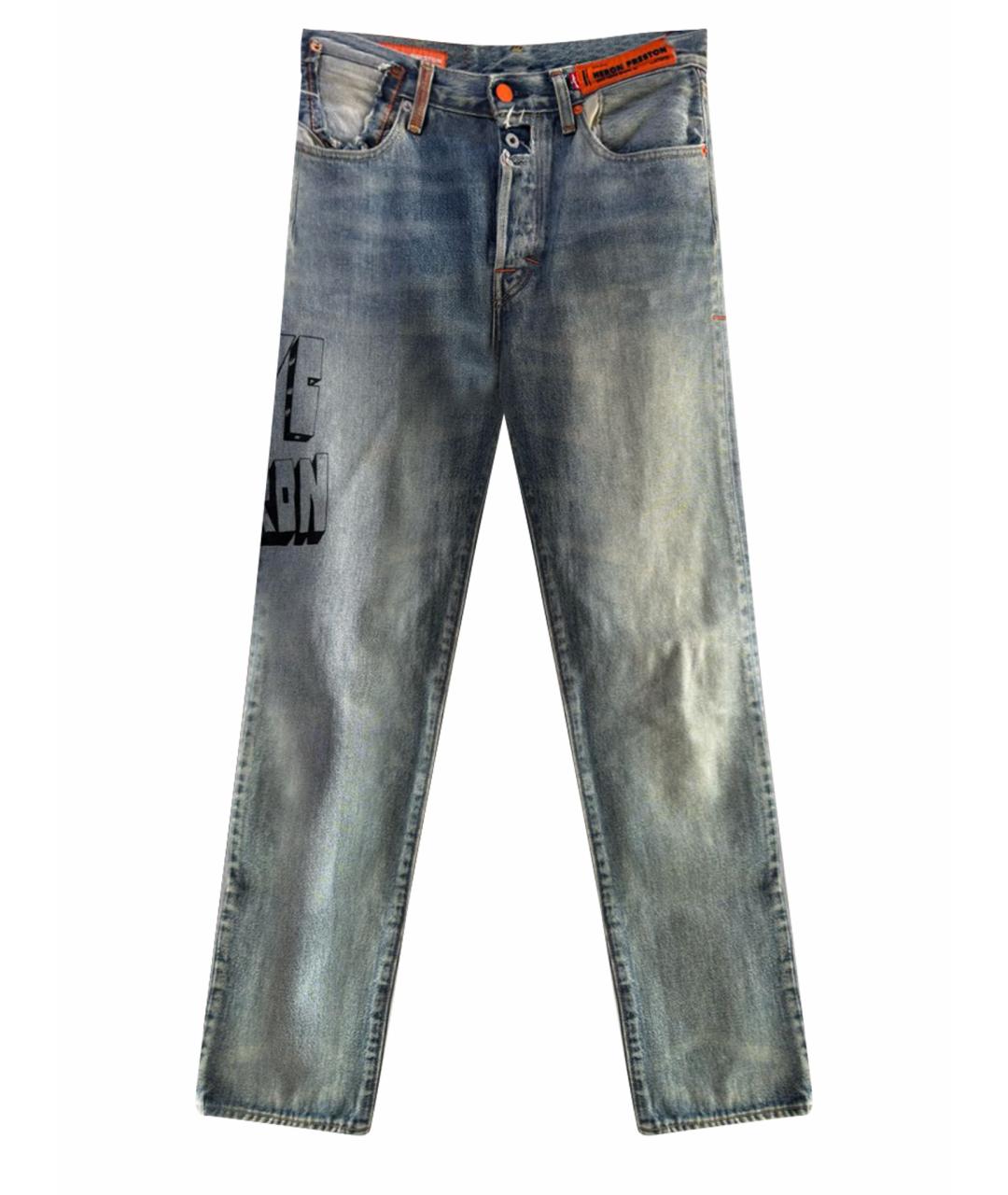 HERON PRESTON Синие прямые джинсы, фото 1