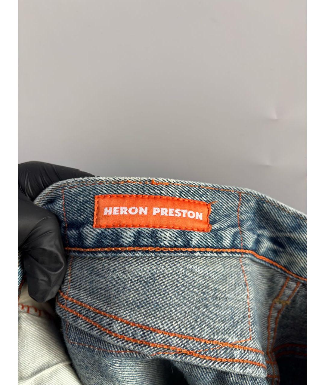 HERON PRESTON Синие прямые джинсы, фото 4