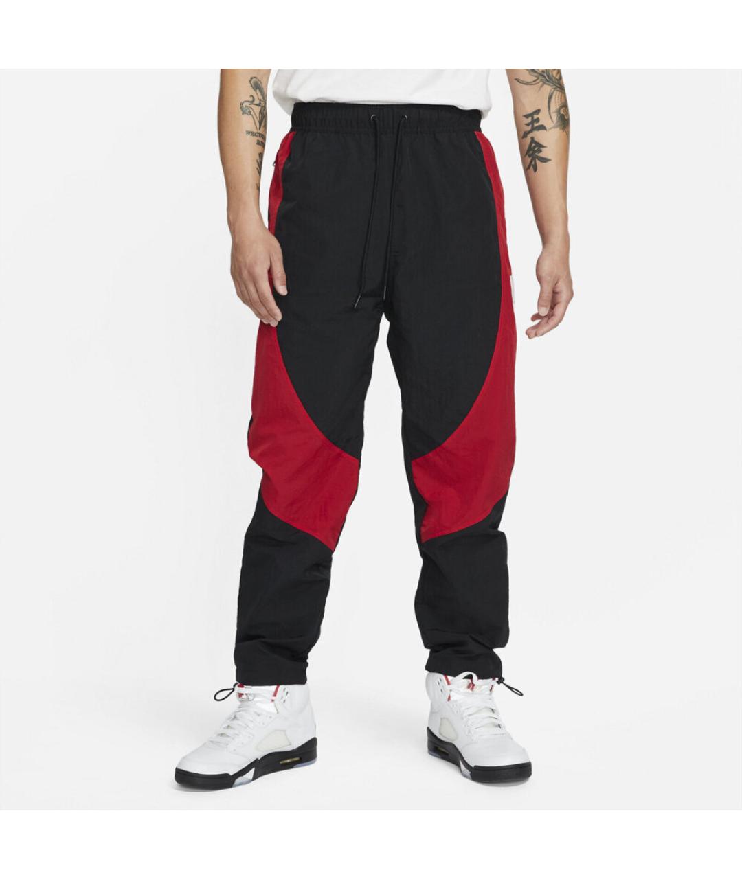 JORDAN Черные синтетические повседневные брюки, фото 2