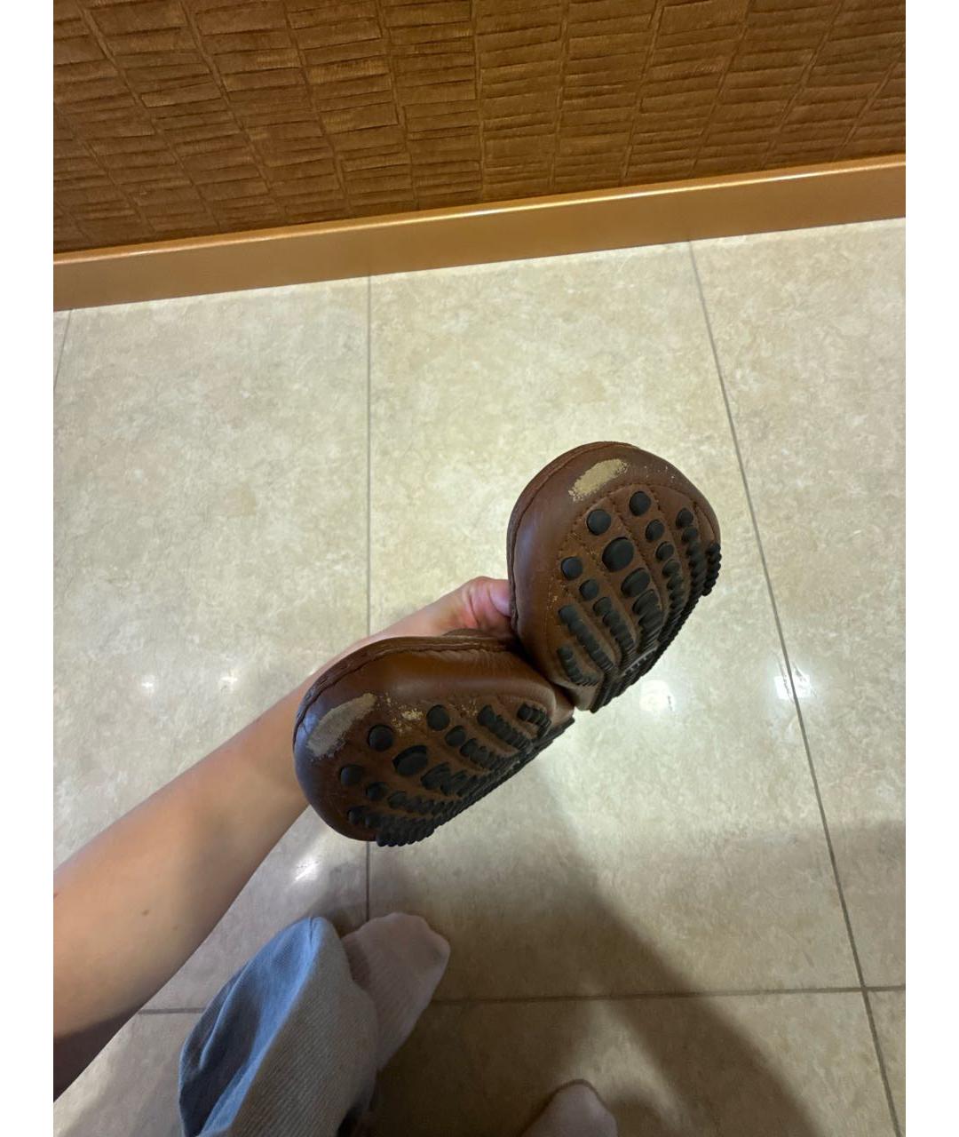 GUCCI Коричневые кожаные мокасины, фото 5