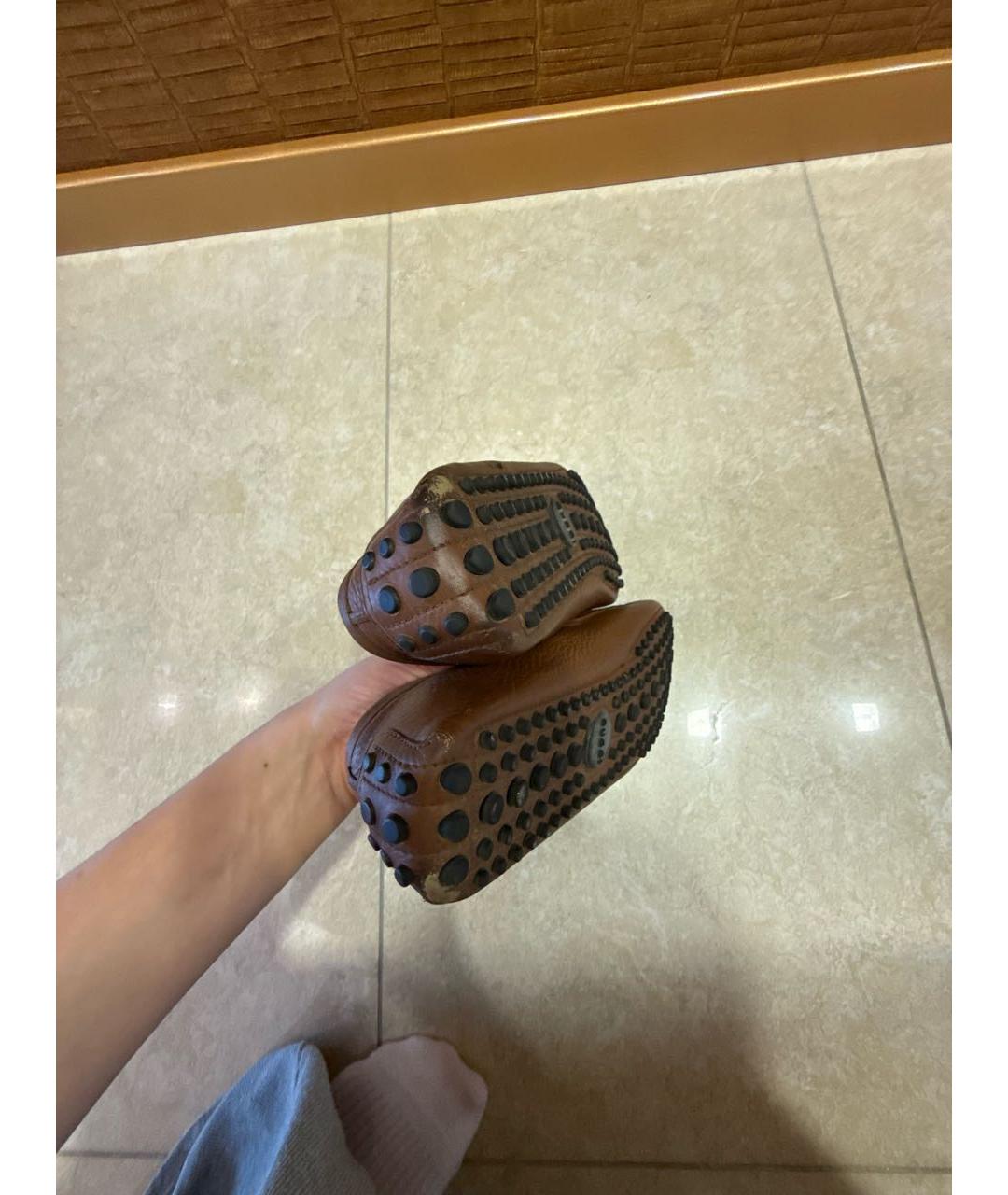 GUCCI Коричневые кожаные мокасины, фото 6