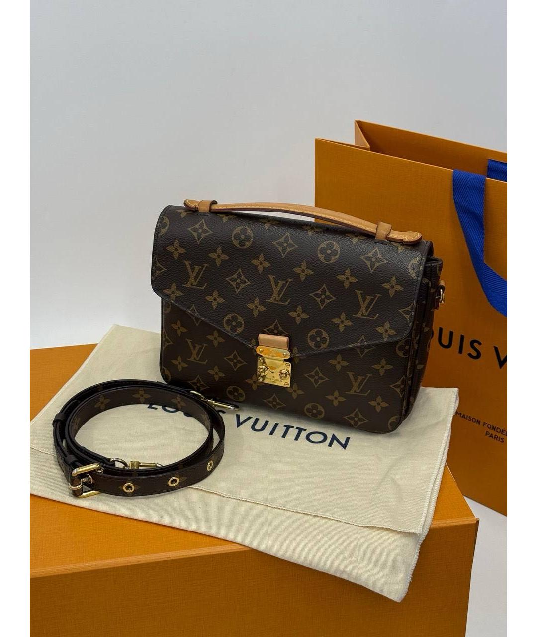 LOUIS VUITTON Кожаная сумка через плечо, фото 8