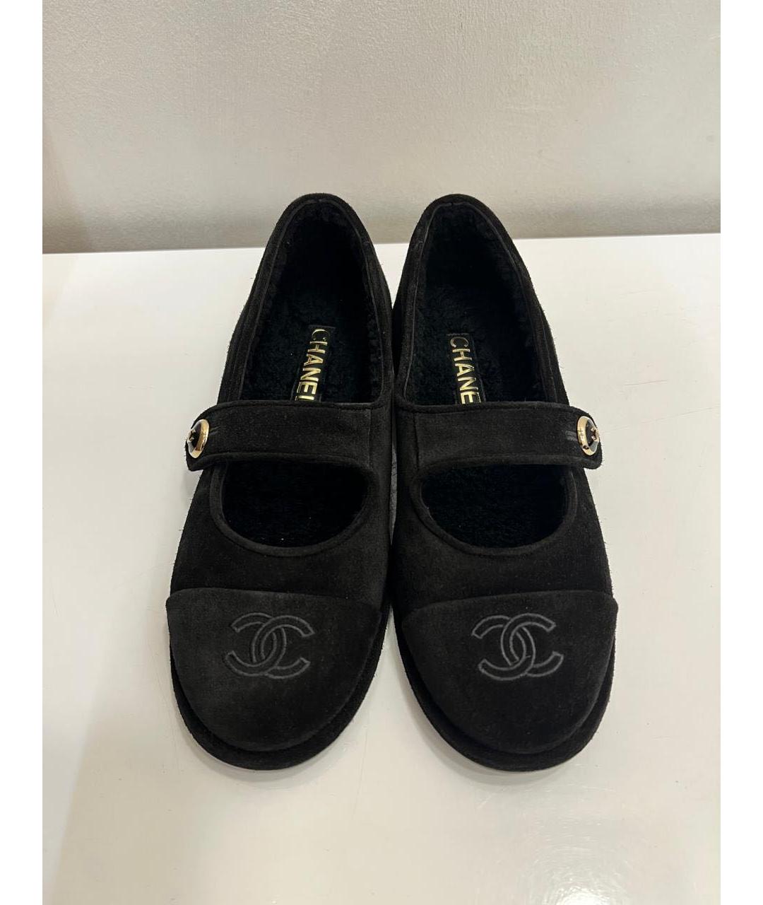 CHANEL Черные замшевые балетки, фото 2