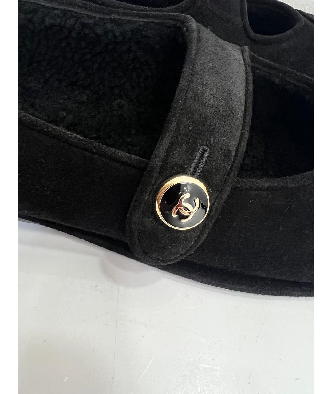 CHANEL Черные замшевые балетки, фото 4