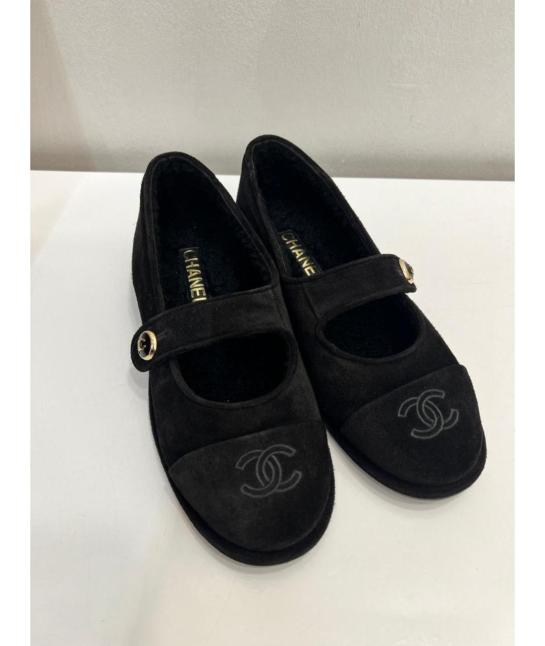 CHANEL Черные замшевые балетки, фото 8