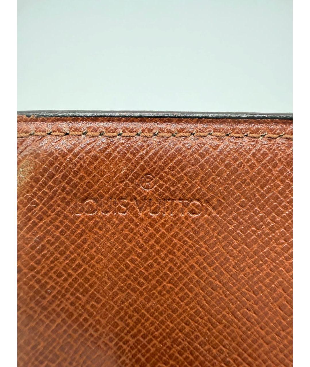 LOUIS VUITTON Коричневый кожаный кошелек, фото 4