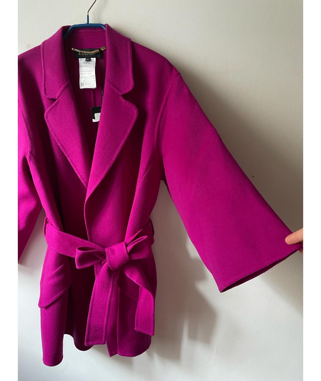 ESCADA Розовое кашемировое пальто, фото 3