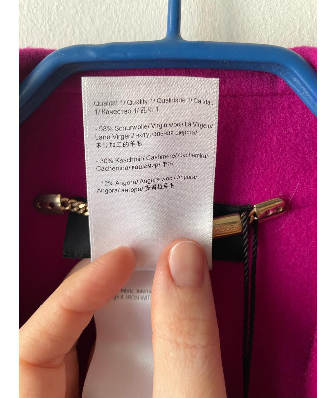 ESCADA Розовое кашемировое пальто, фото 6