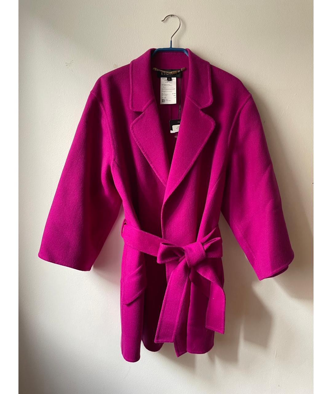 ESCADA Розовое кашемировое пальто, фото 7