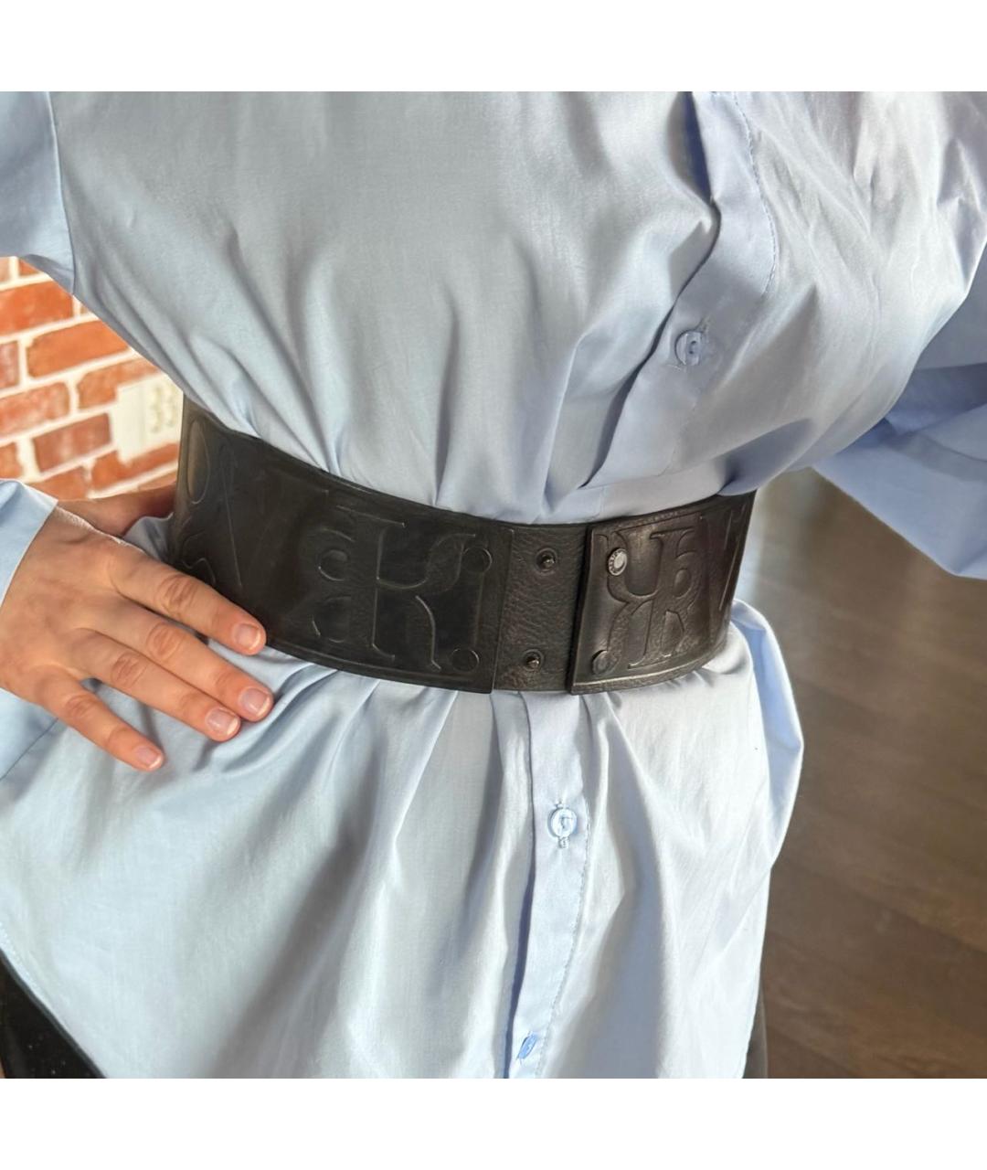 DIESEL Черный кожаный ремень, фото 6