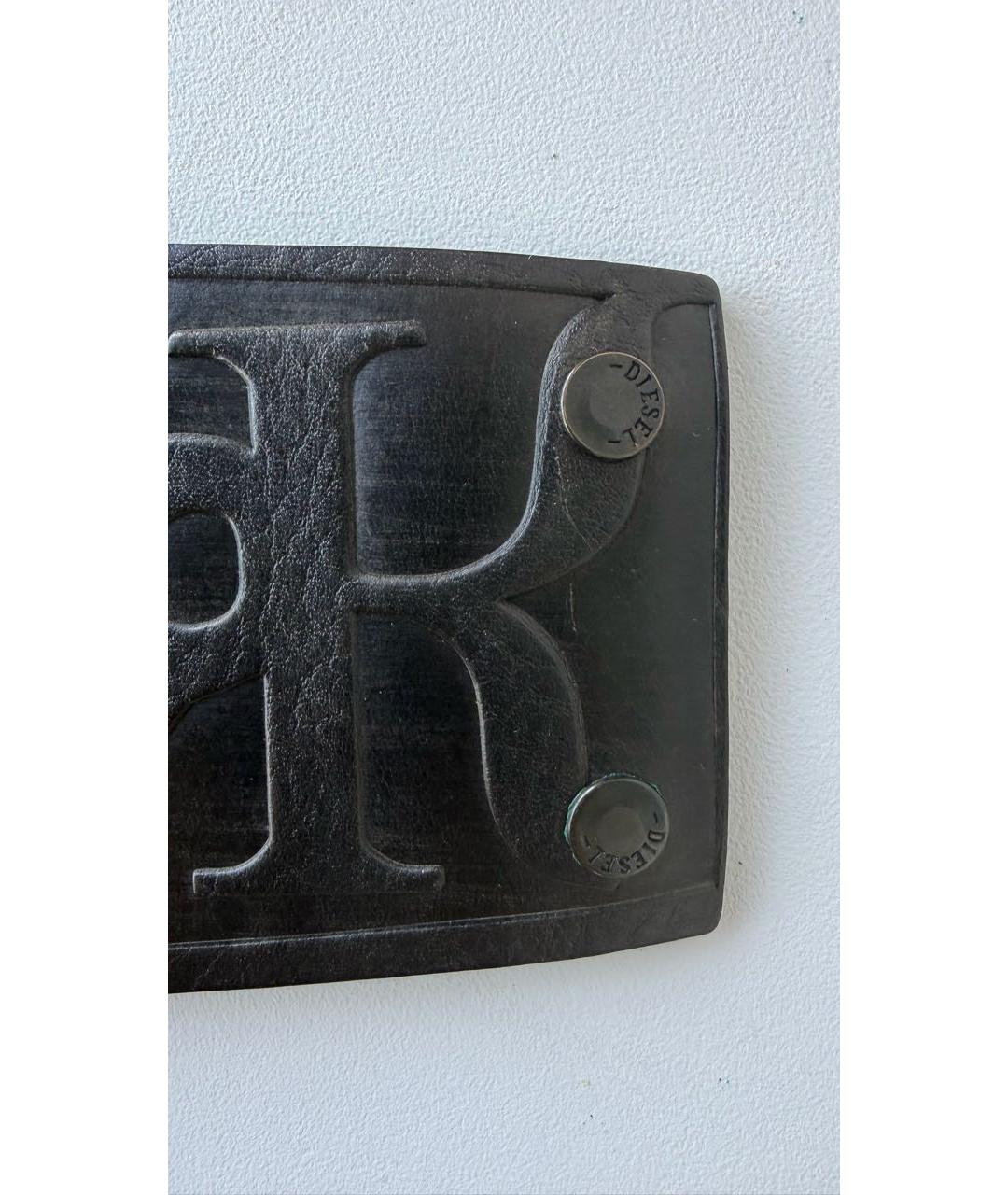 DIESEL Черный кожаный ремень, фото 8