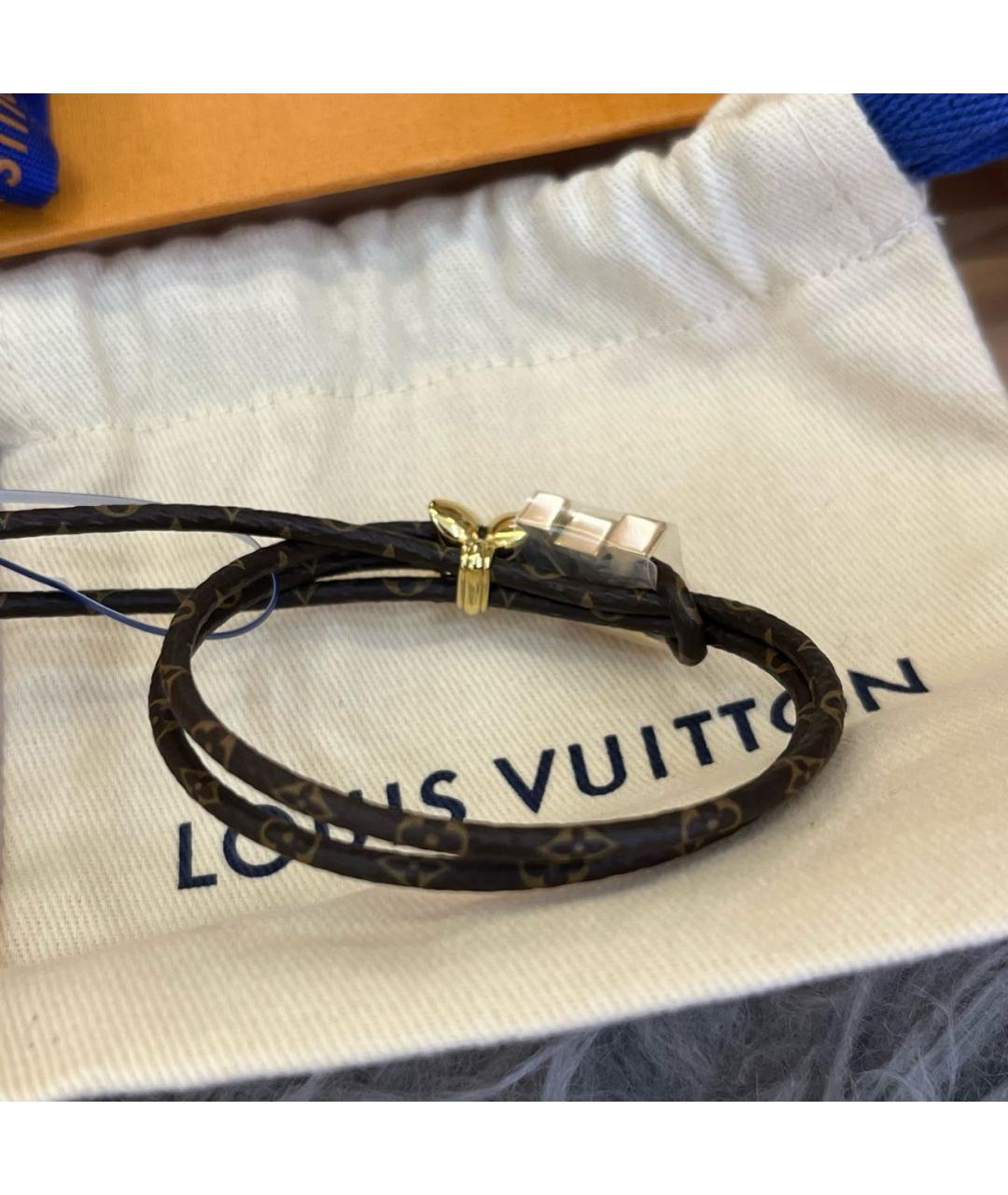 LOUIS VUITTON Коричневый латунный браслет, фото 5