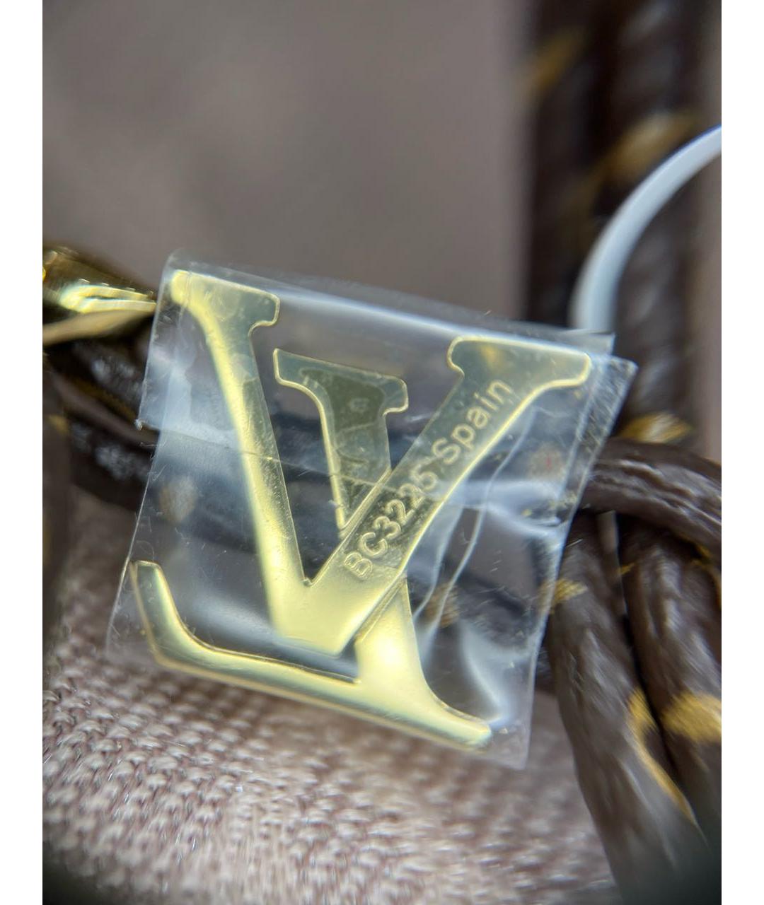 LOUIS VUITTON Коричневый латунный браслет, фото 6