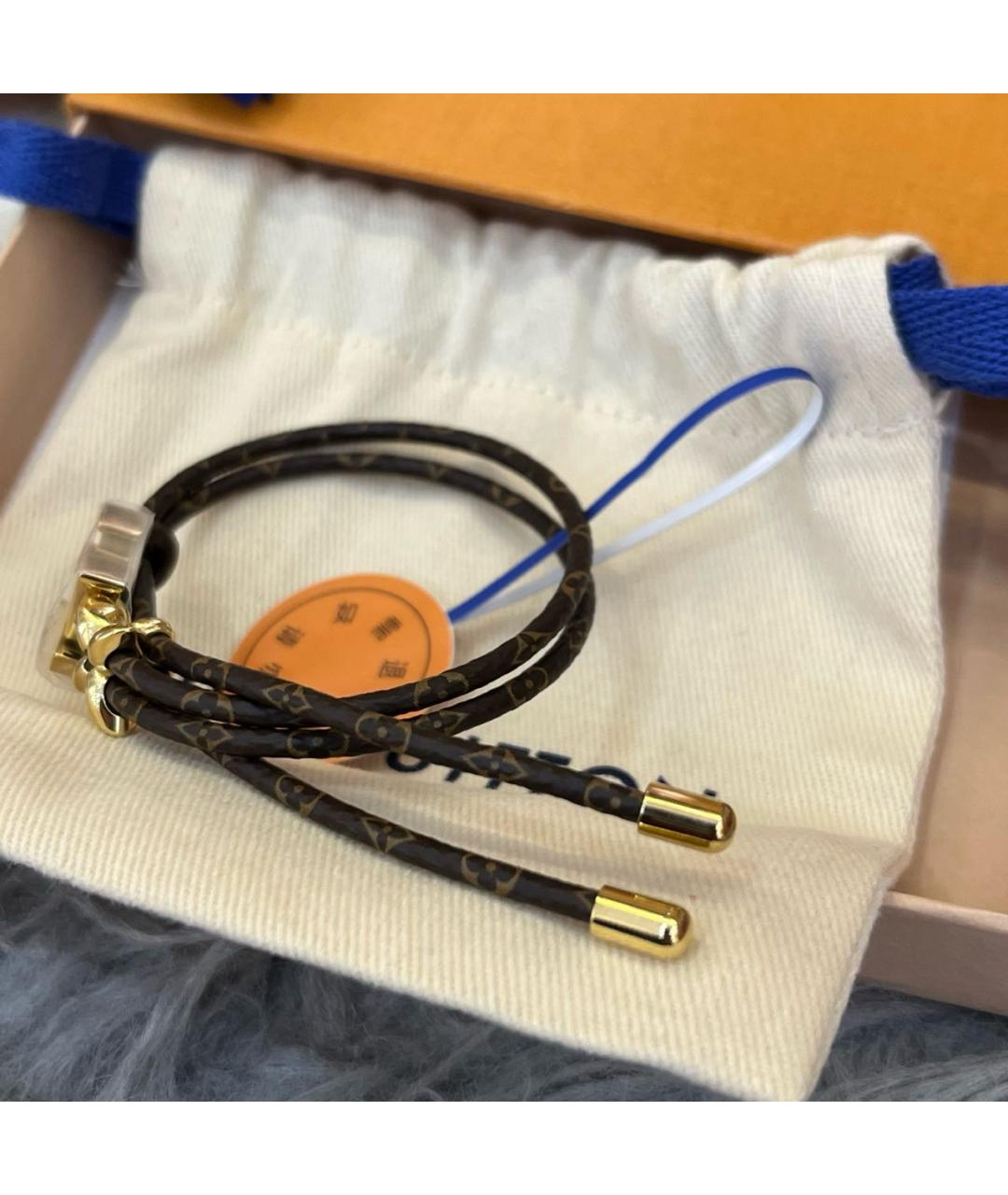 LOUIS VUITTON Коричневый латунный браслет, фото 3