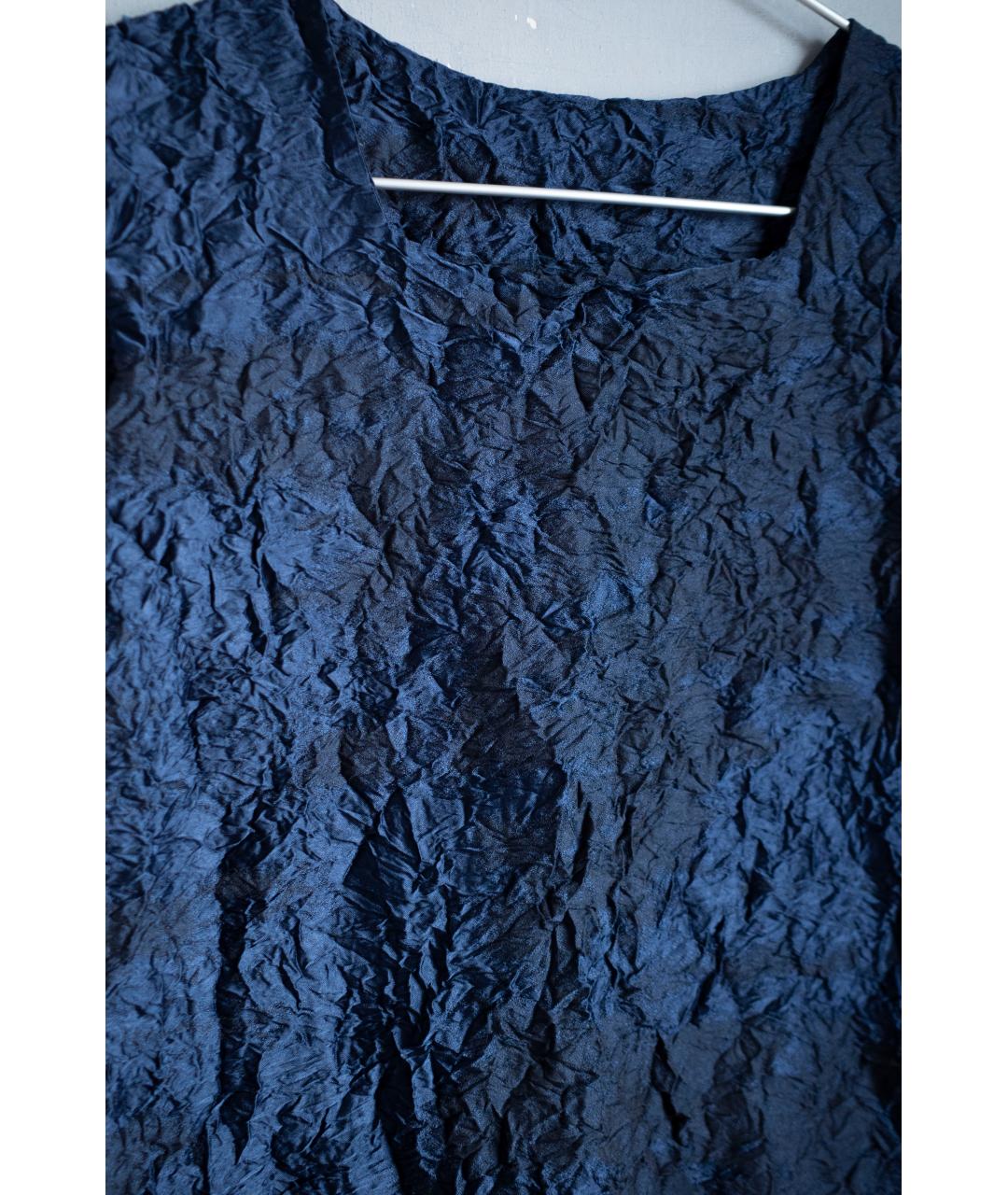 ISSEY MIYAKE Синее синтетическое повседневное платье, фото 2