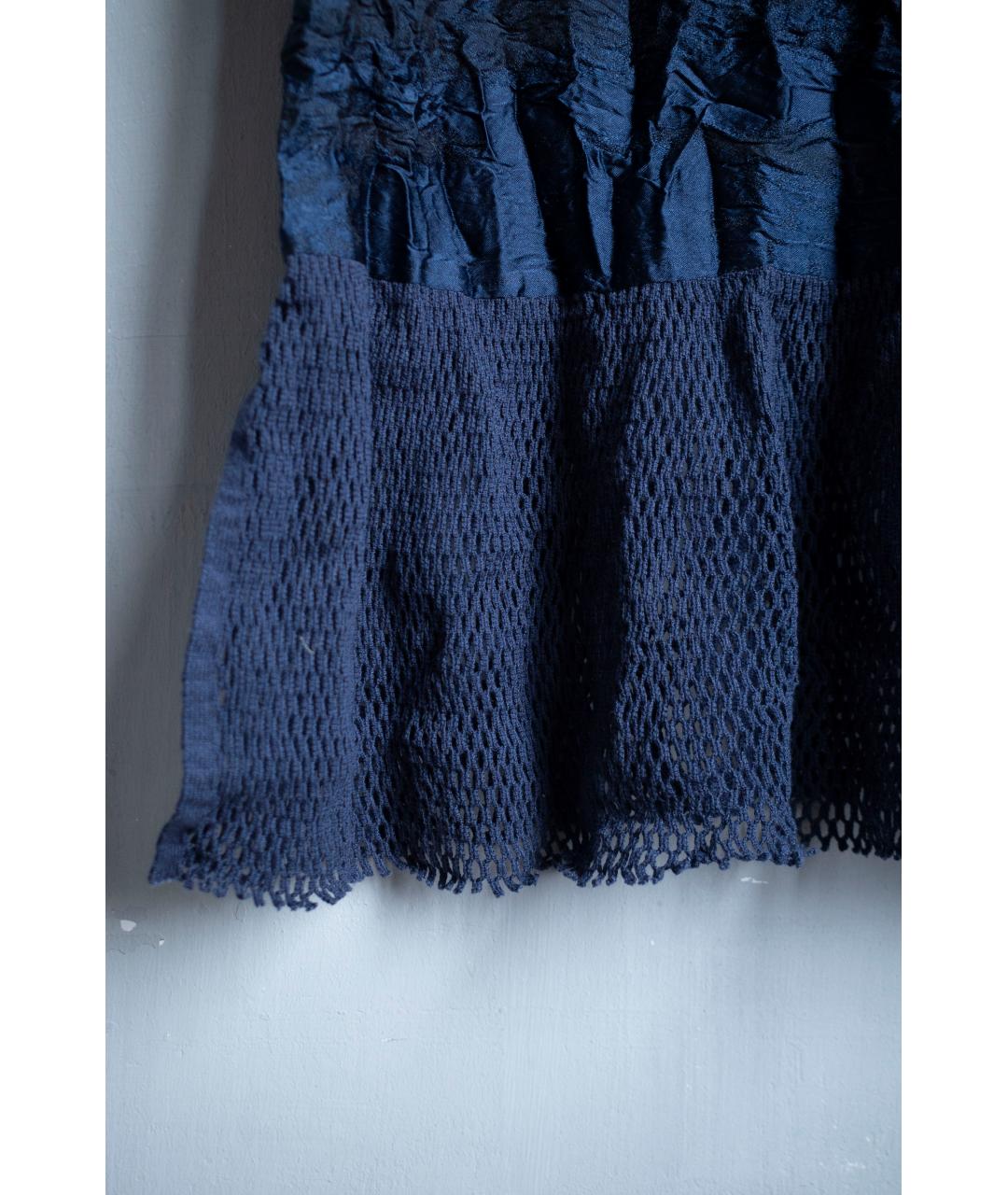 ISSEY MIYAKE Синее синтетическое повседневное платье, фото 3