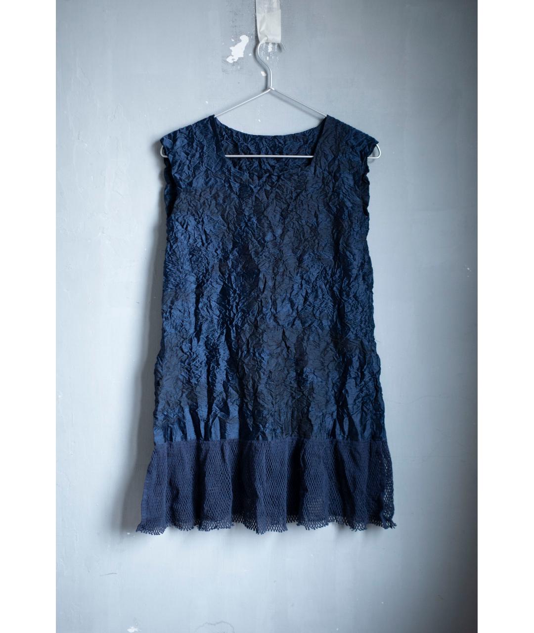 ISSEY MIYAKE Синее синтетическое повседневное платье, фото 7