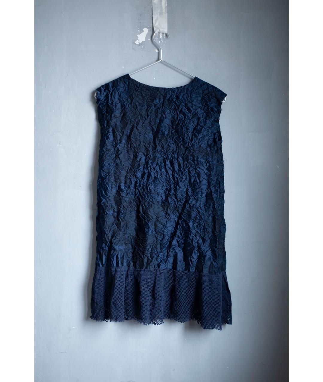 ISSEY MIYAKE Синее синтетическое повседневное платье, фото 4