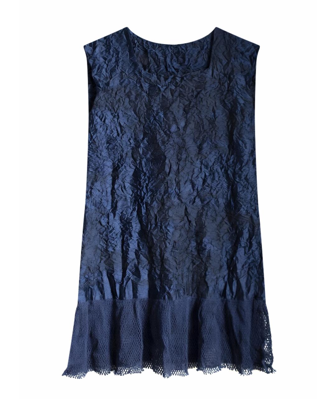 ISSEY MIYAKE Синее синтетическое повседневное платье, фото 1