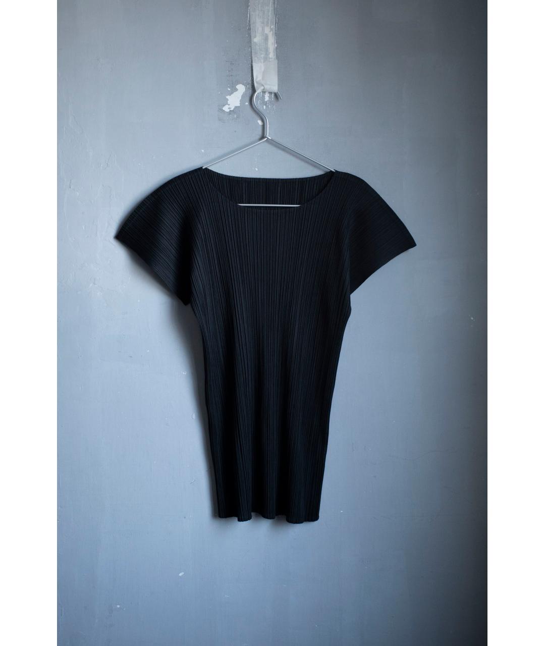 ISSEY MIYAKE Черная синтетическая футболка, фото 2