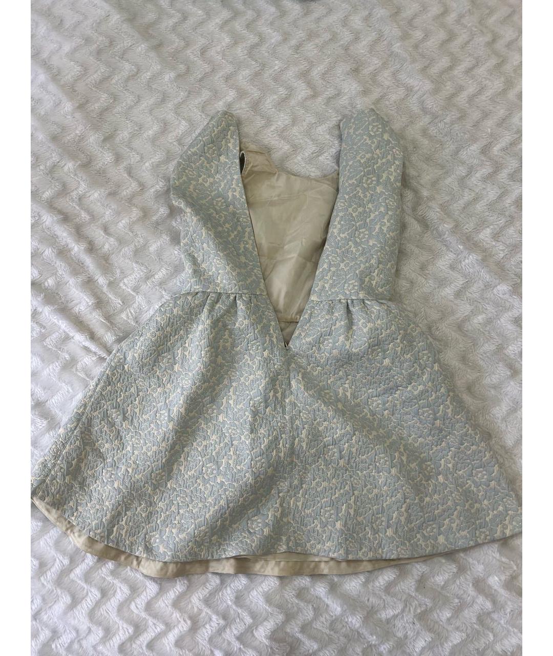 PATRIZIA PEPE Голубое полиэстеровое коктейльное платье, фото 2