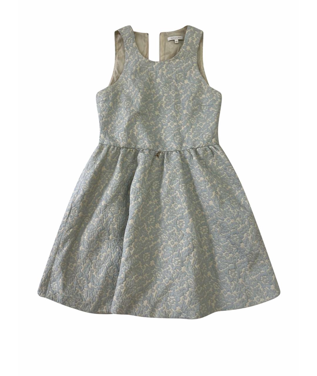 PATRIZIA PEPE Голубое полиэстеровое коктейльное платье, фото 1