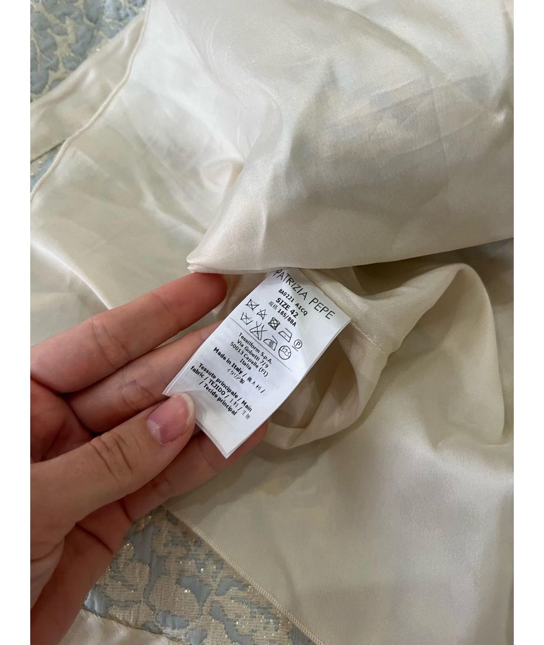 PATRIZIA PEPE Голубое полиэстеровое коктейльное платье, фото 6