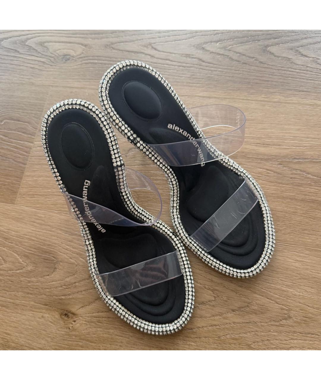 ALEXANDER WANG Черные кожаные босоножки, фото 2