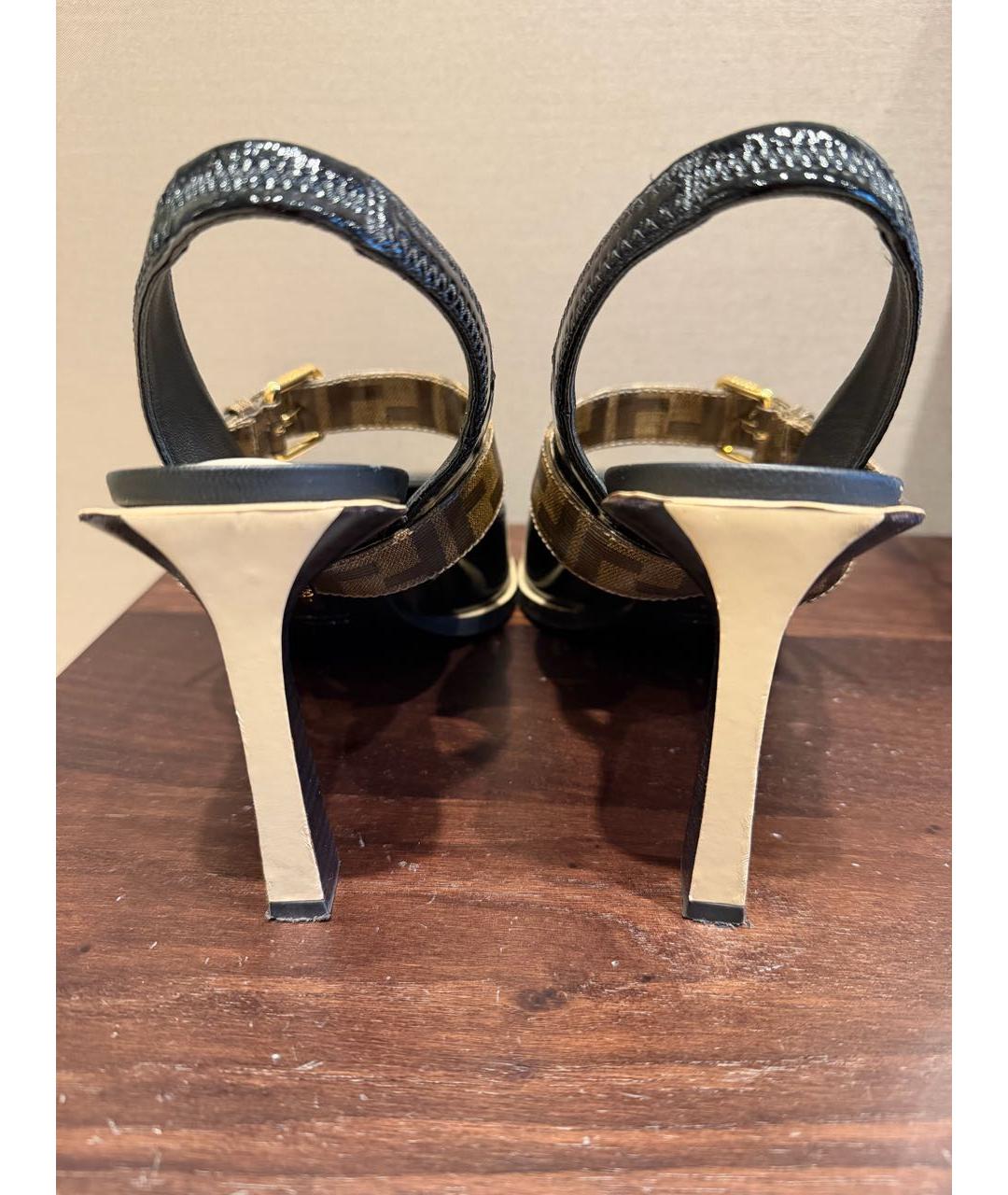 FENDI Черные кожаные туфли, фото 3