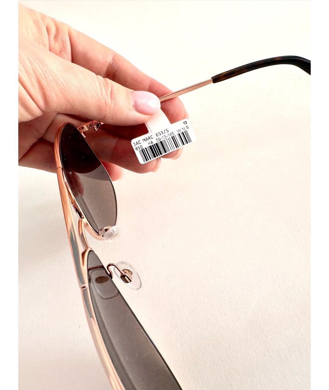 MARC JACOBS Золотые металлические солнцезащитные очки, фото 6