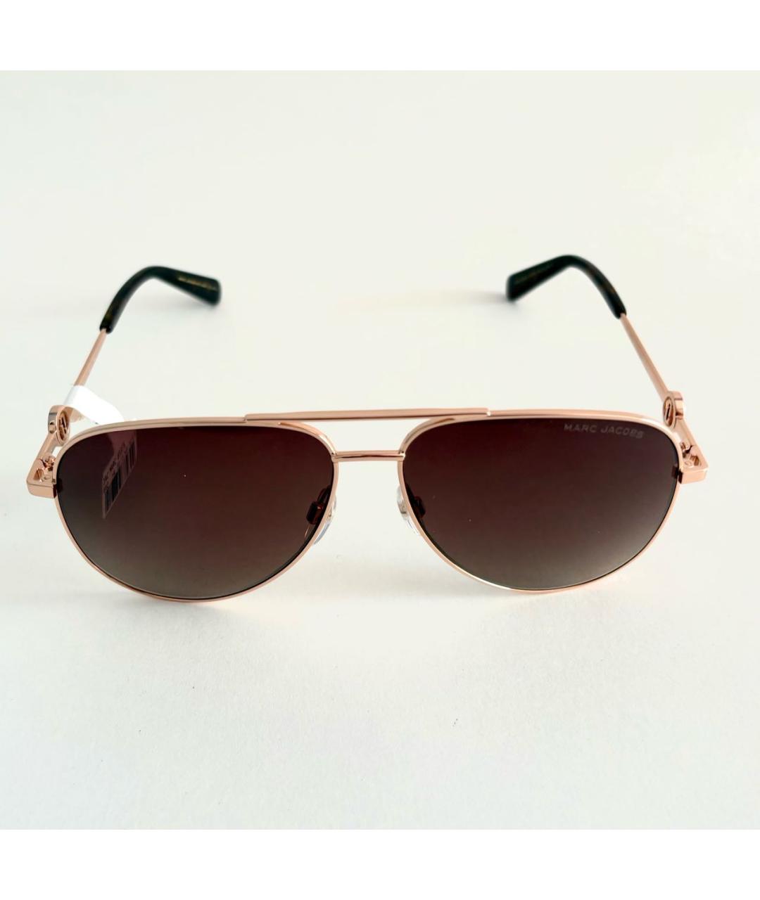 MARC JACOBS Золотые металлические солнцезащитные очки, фото 2