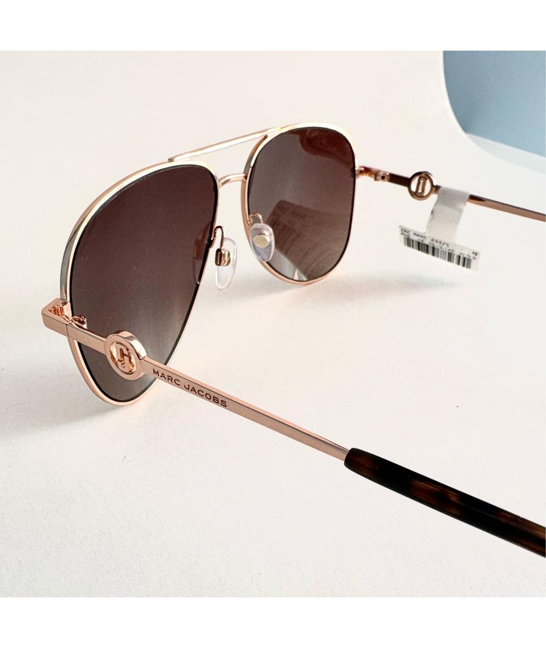 MARC JACOBS Золотые металлические солнцезащитные очки, фото 3