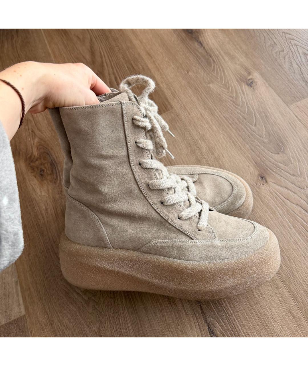 VIC MATIE Бежевые замшевые ботинки, фото 2