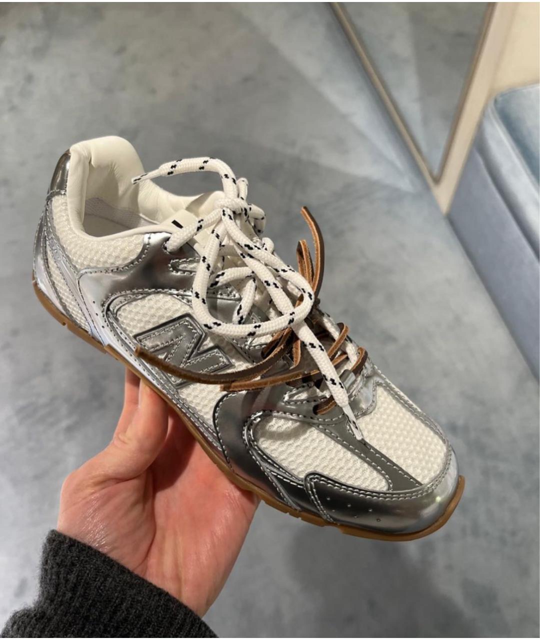 MIU MIU Белые кожаные кроссовки, фото 2