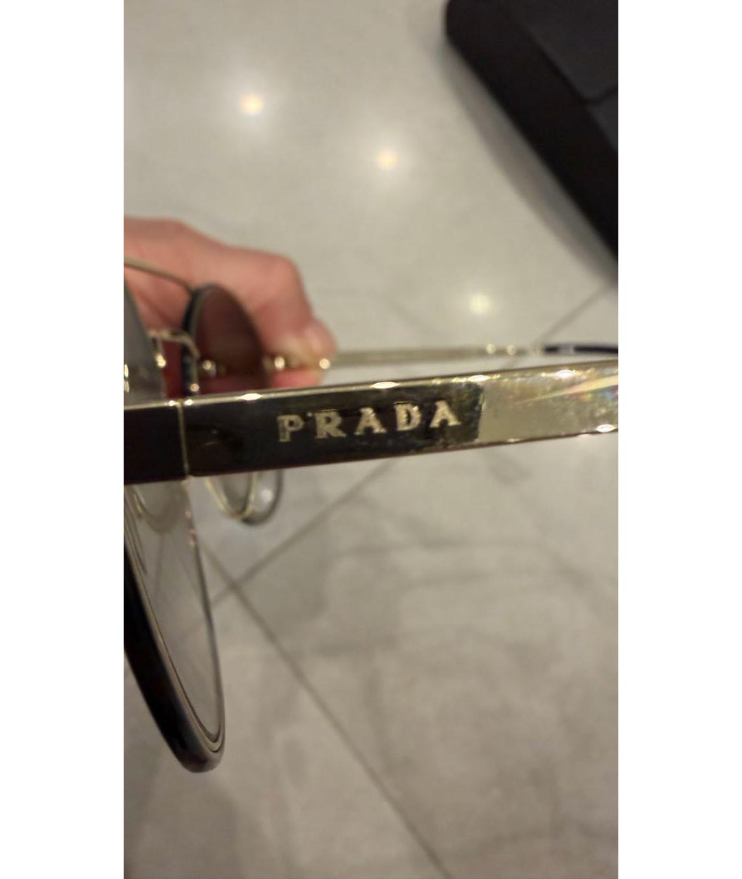 PRADA Антрацитовые металлические солнцезащитные очки, фото 3