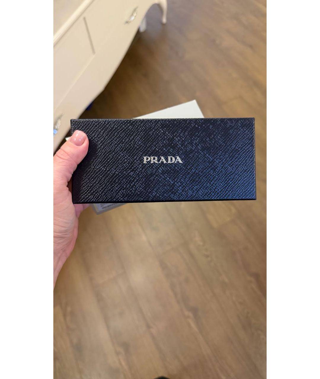 PRADA Антрацитовые металлические солнцезащитные очки, фото 4