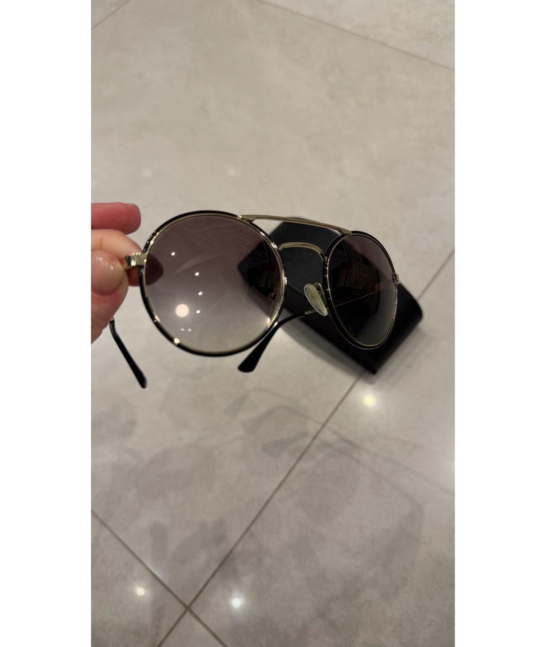 PRADA Антрацитовые металлические солнцезащитные очки, фото 6