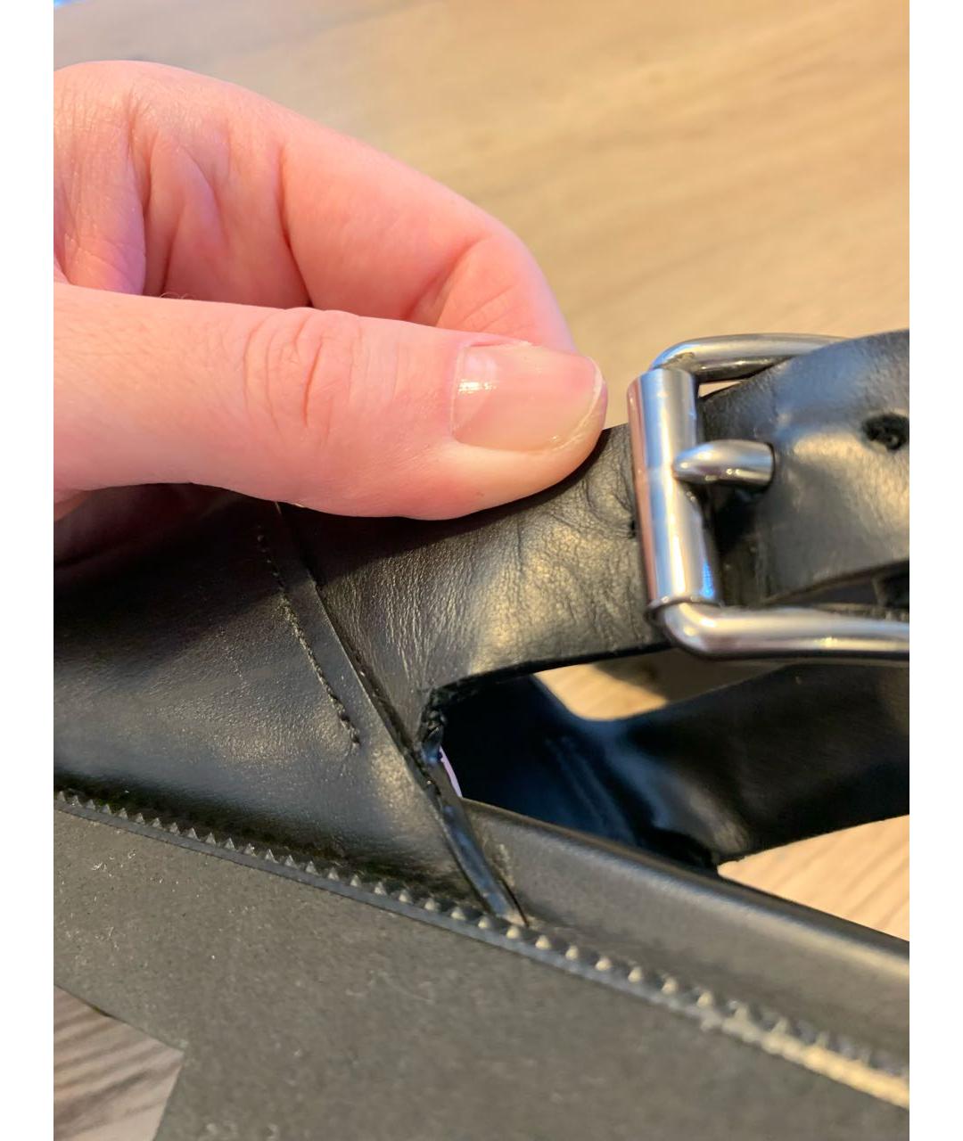 PRADA Черные кожаные сандалии, фото 8