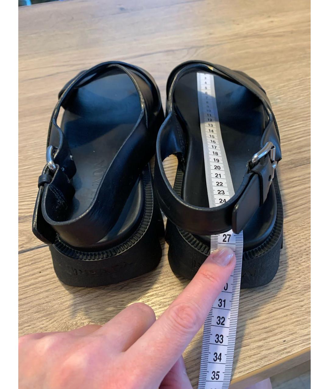 PRADA Черные кожаные сандалии, фото 7