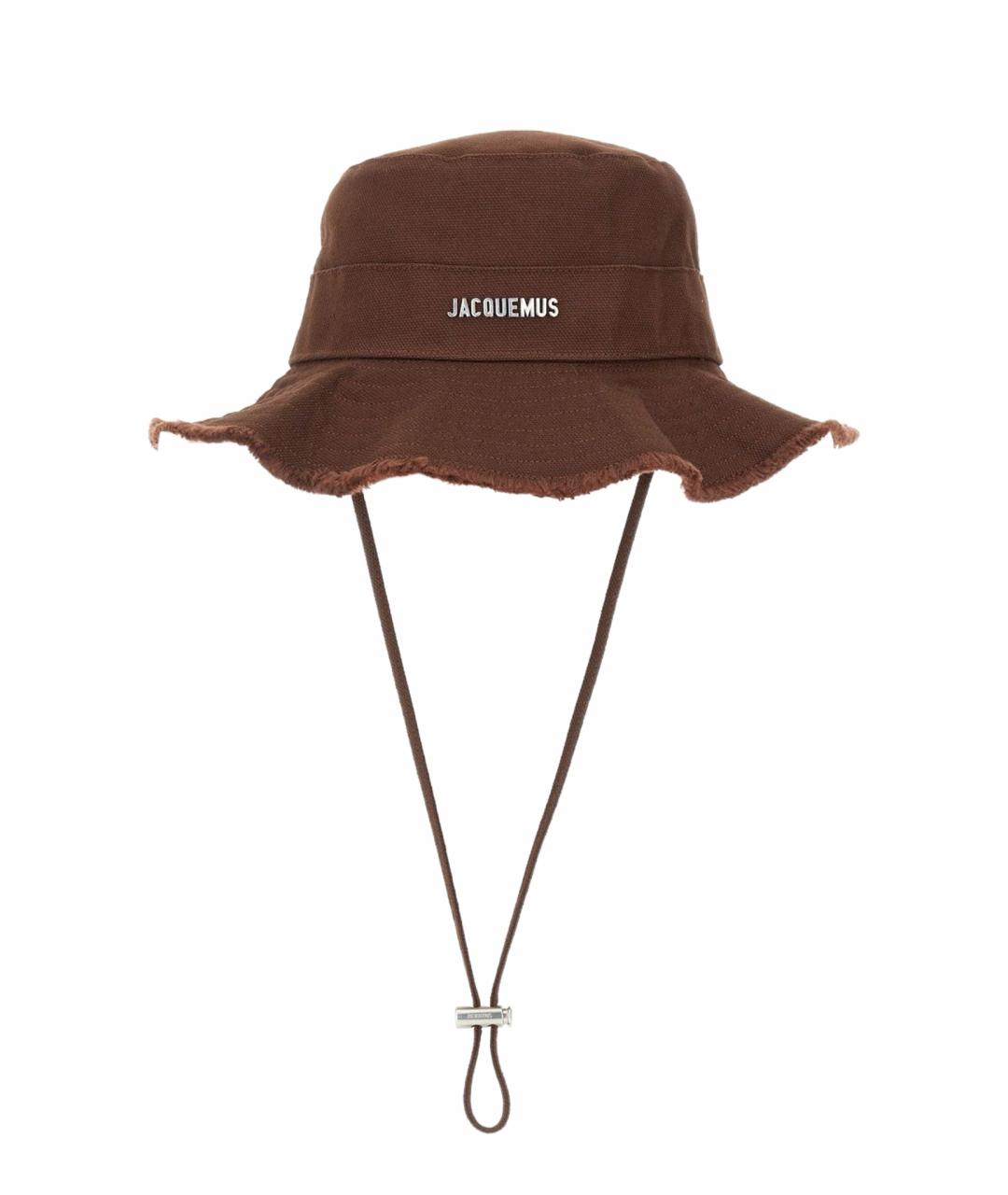 JACQUEMUS Коричневая хлопковая панама, фото 1