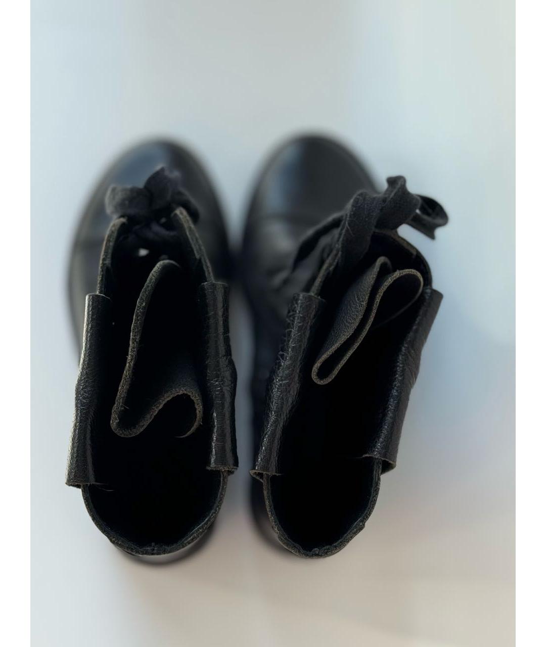 ANN DEMEULEMEESTER Черные кожаные полусапоги, фото 3