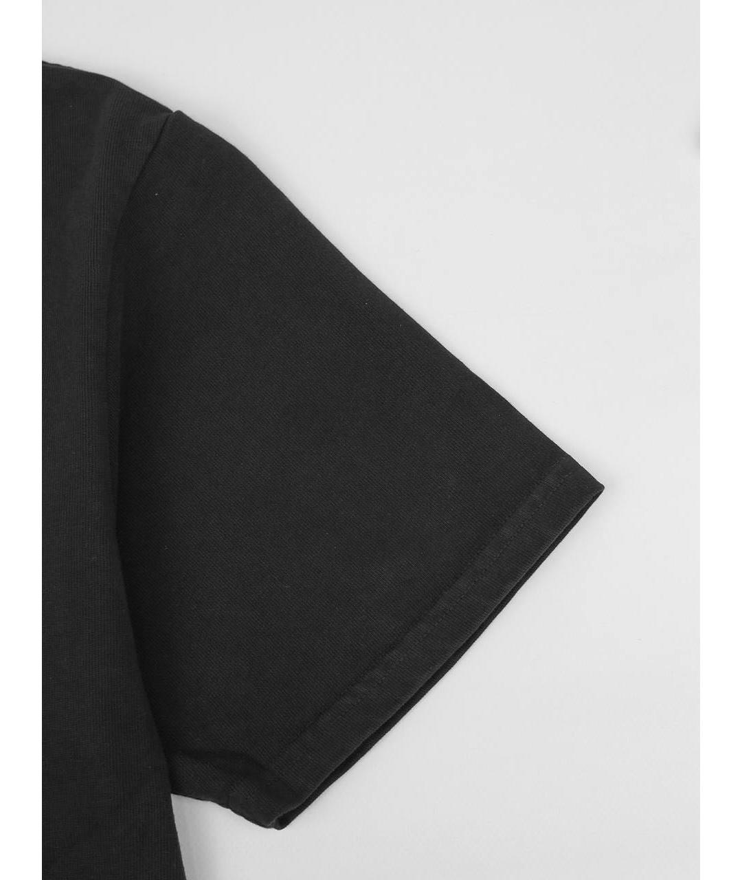 RHUDE Черная хлопковая футболка, фото 6