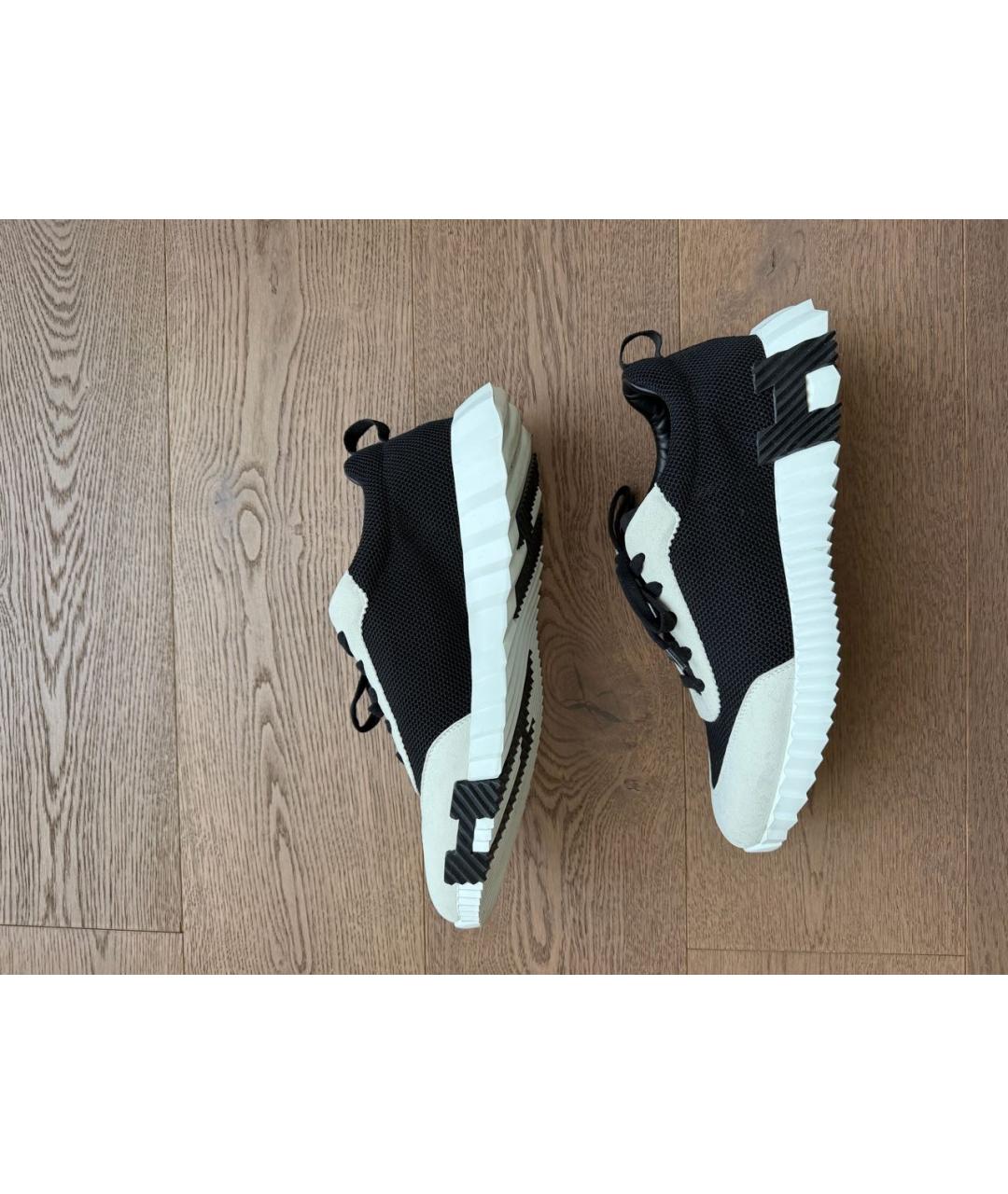 HERMES Черные низкие кроссовки / кеды, фото 6