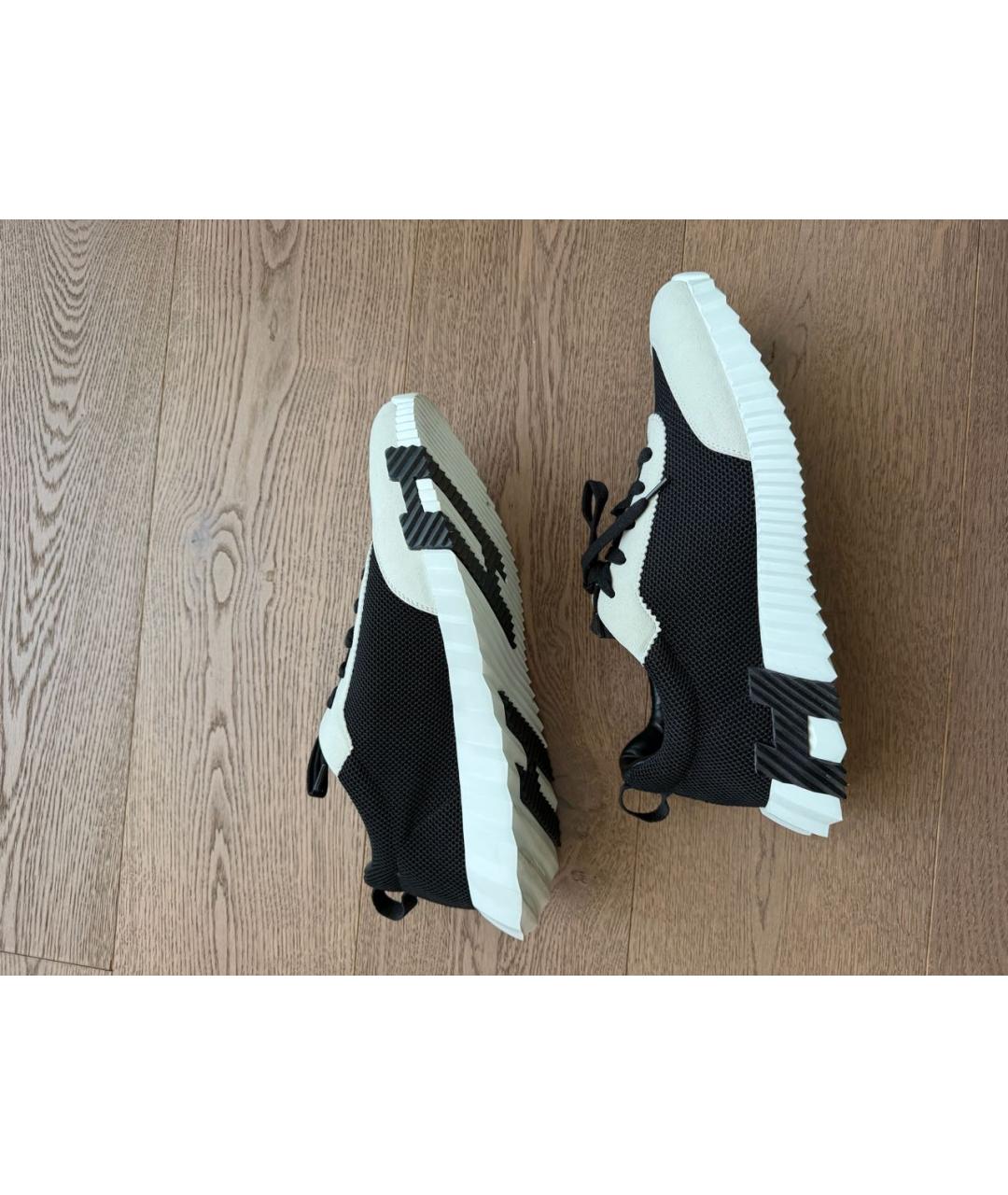 HERMES Черные низкие кроссовки / кеды, фото 4