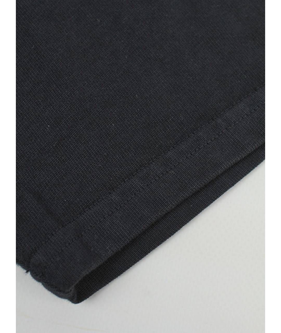 RHUDE Черная хлопковая футболка, фото 7