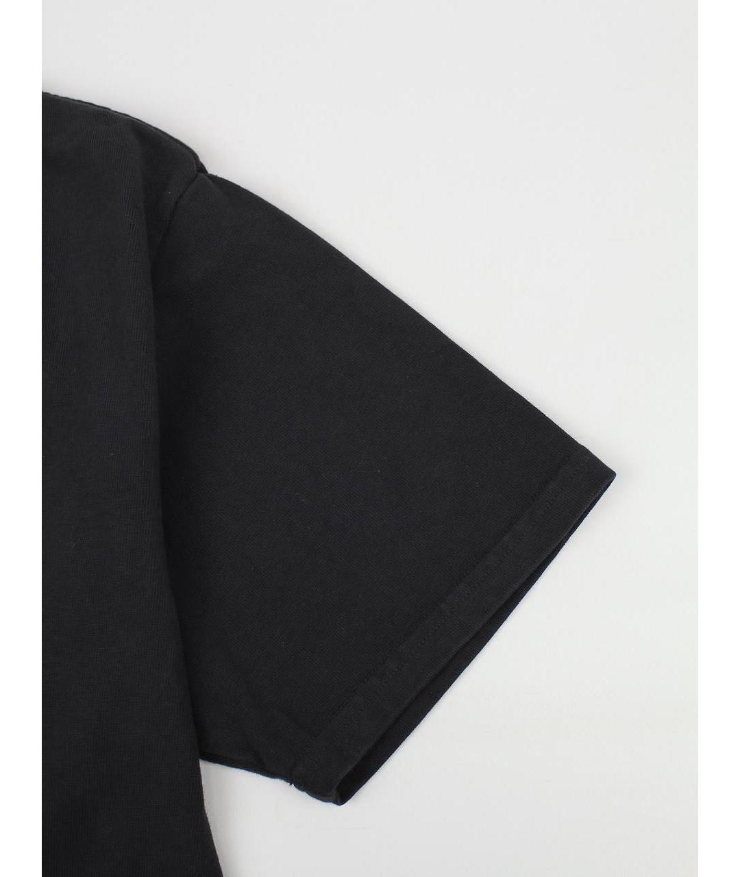 RHUDE Черная хлопковая футболка, фото 6