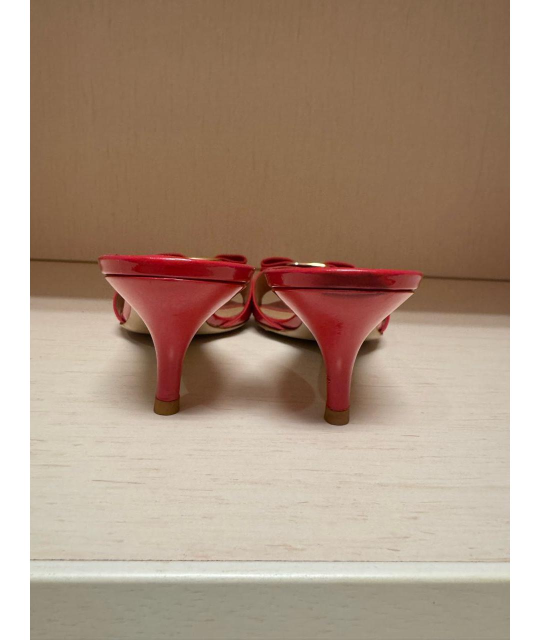 FERRAGAMO Коралловые лоферы из лакированной кожи, фото 4