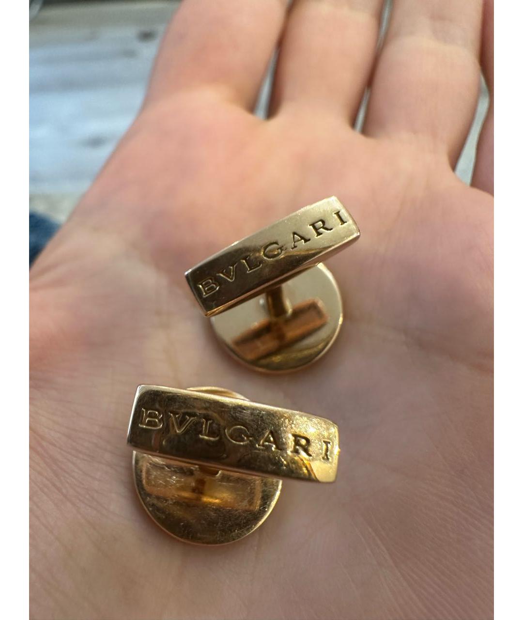 BVLGARI Золотые запонки из желтого золота, фото 6